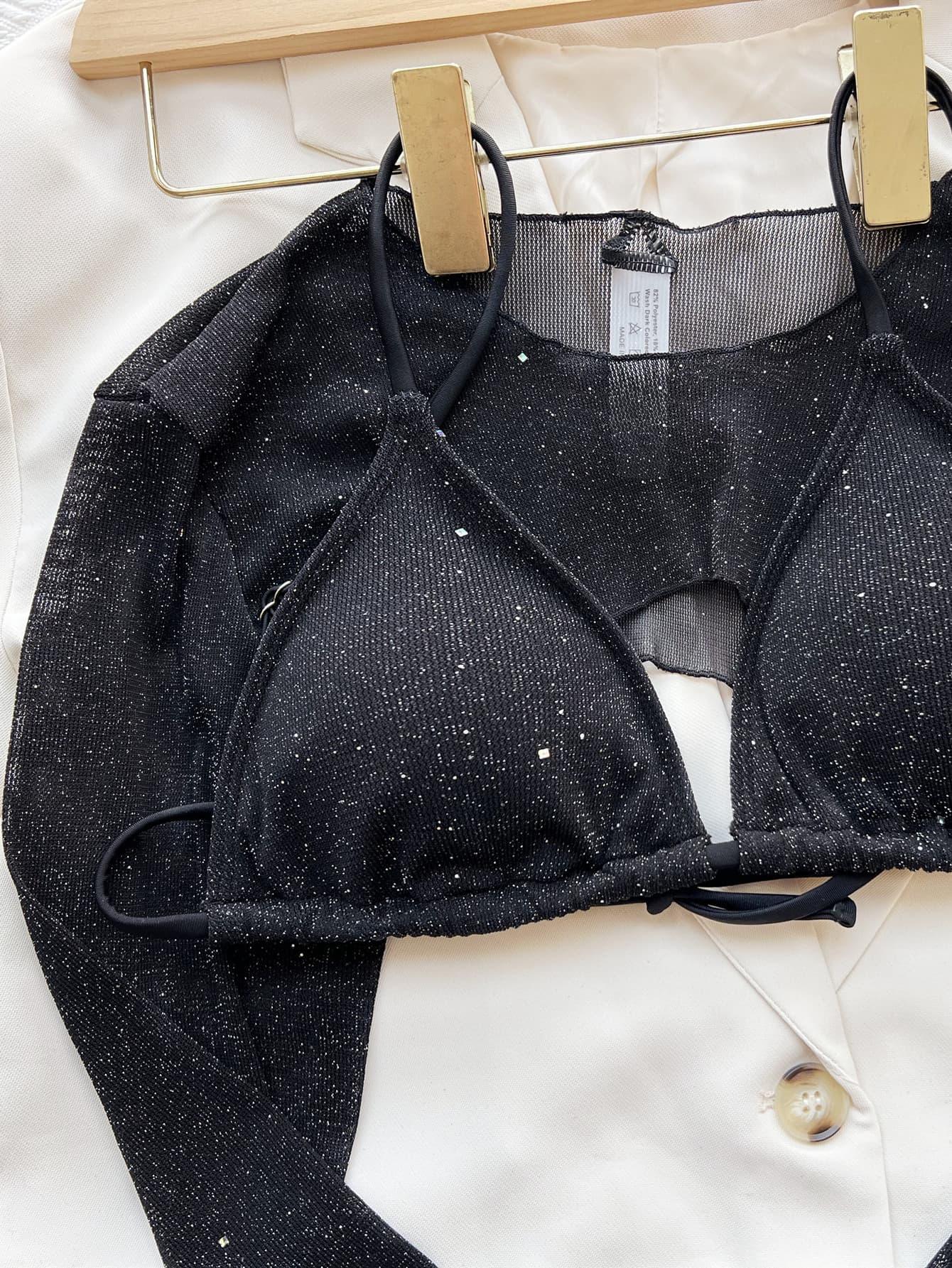 Glitter Three-Piece Swim Set Carauana Store