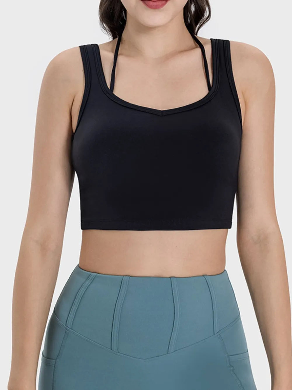 Millennia Crisscross Square Neck Active Tank Carauana Store