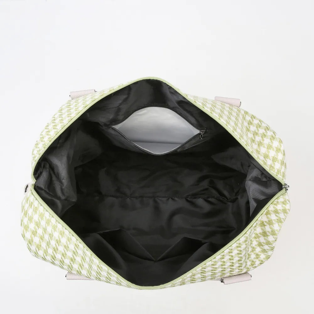 Houndstooth Canvas Travel Bag Carauana Store
