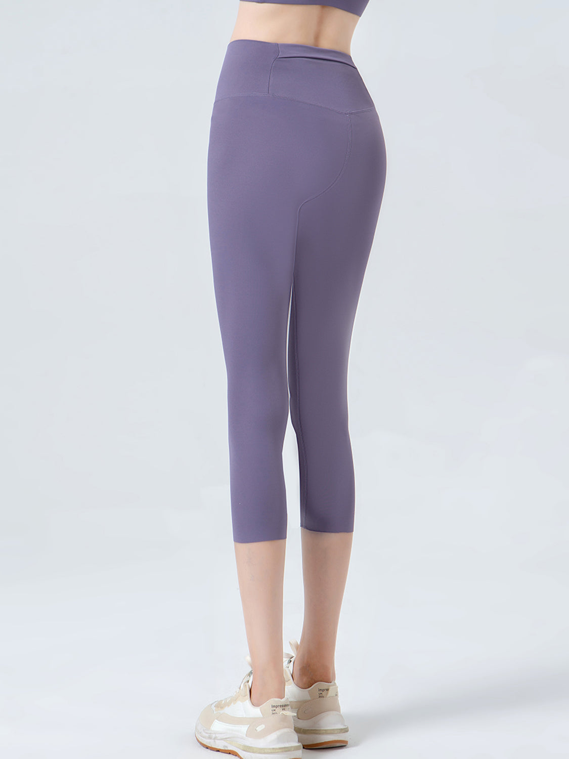 Wide Waistband Cropped Sports Leggings Carauana Store