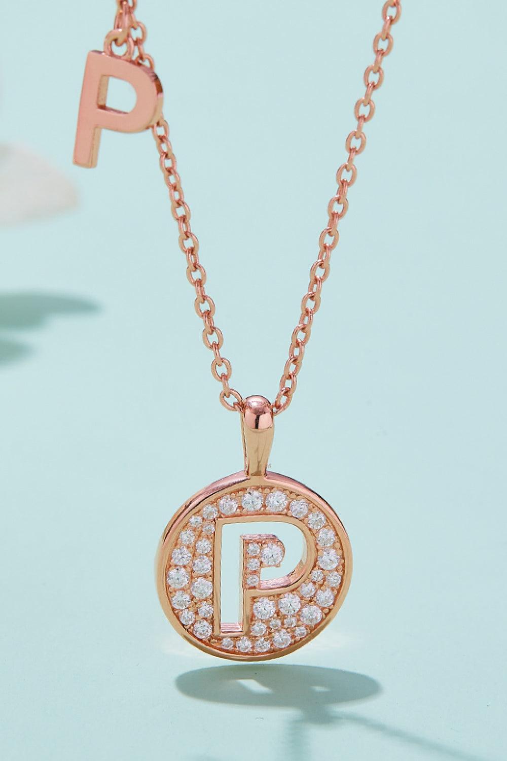 Adored Moissanite K to T Pendant Necklace Carauana Store
