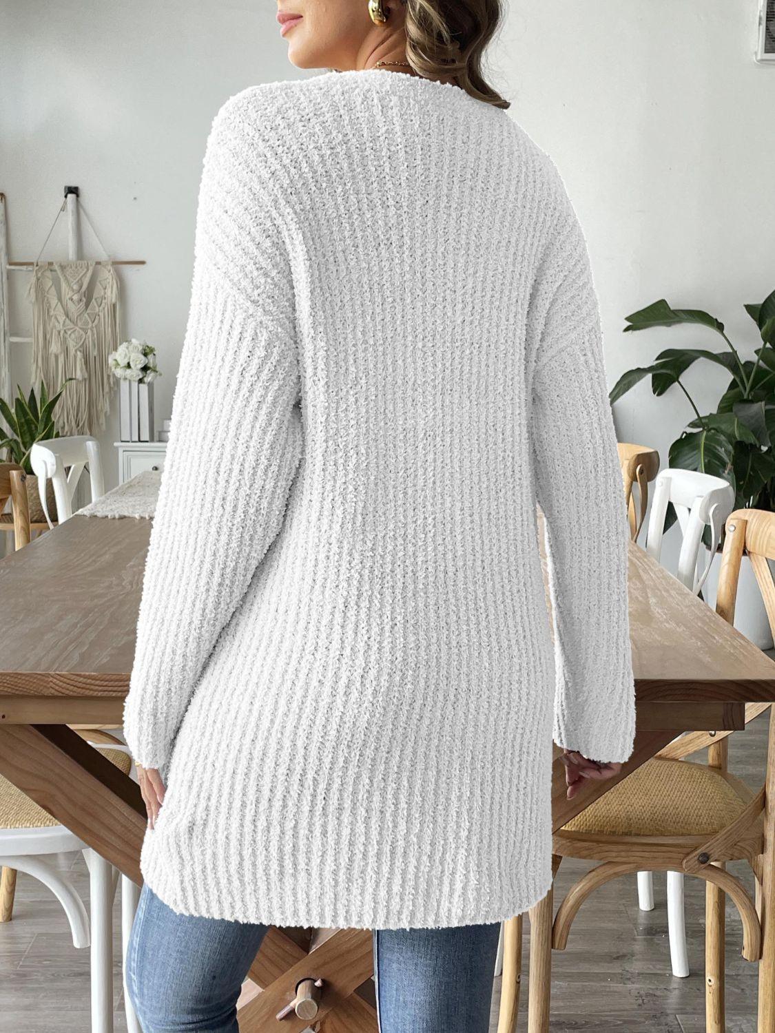 Open Front Long Sleeve Cardigan Carauana Store