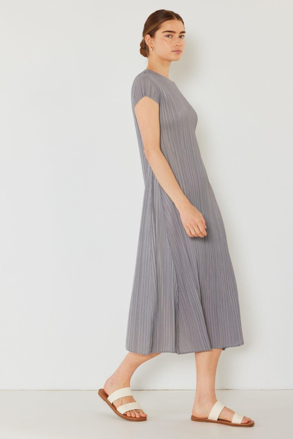 Marina West Swim Pleated Cap Sleeve A-Line Dress Carauana Store