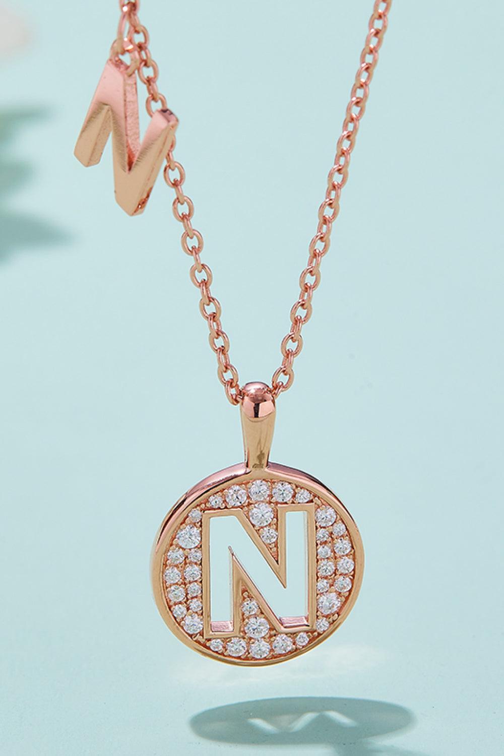 Adored Moissanite K to T Pendant Necklace Carauana Store