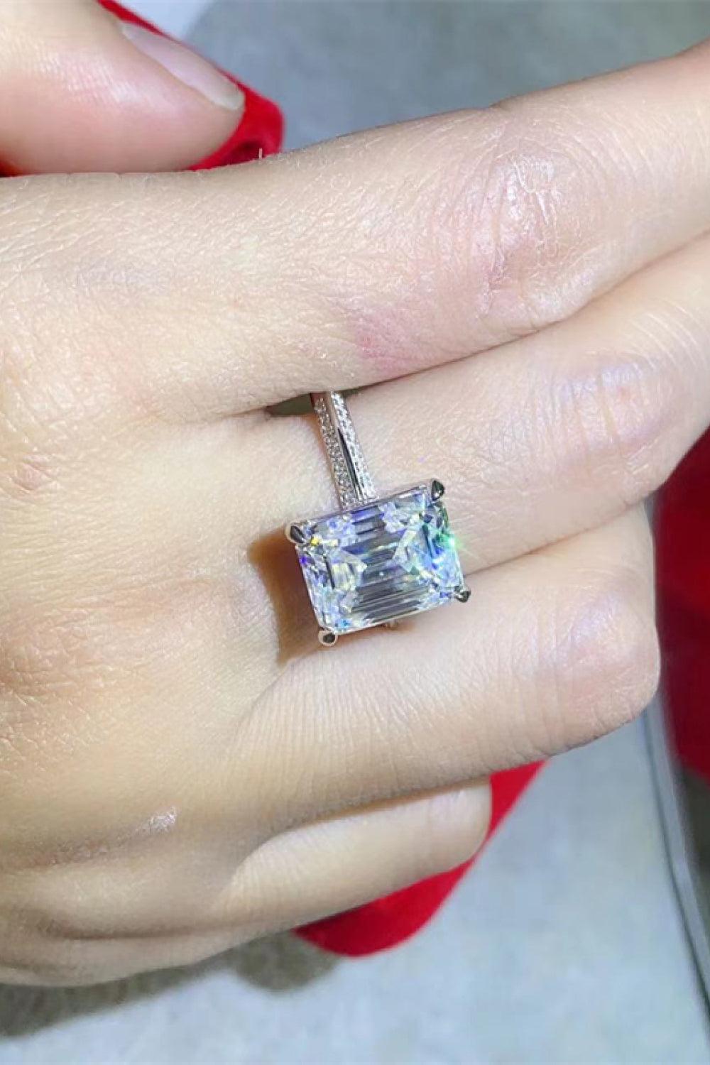 5 Carat Moissanite Platinum-Plated Ring Carauana Store