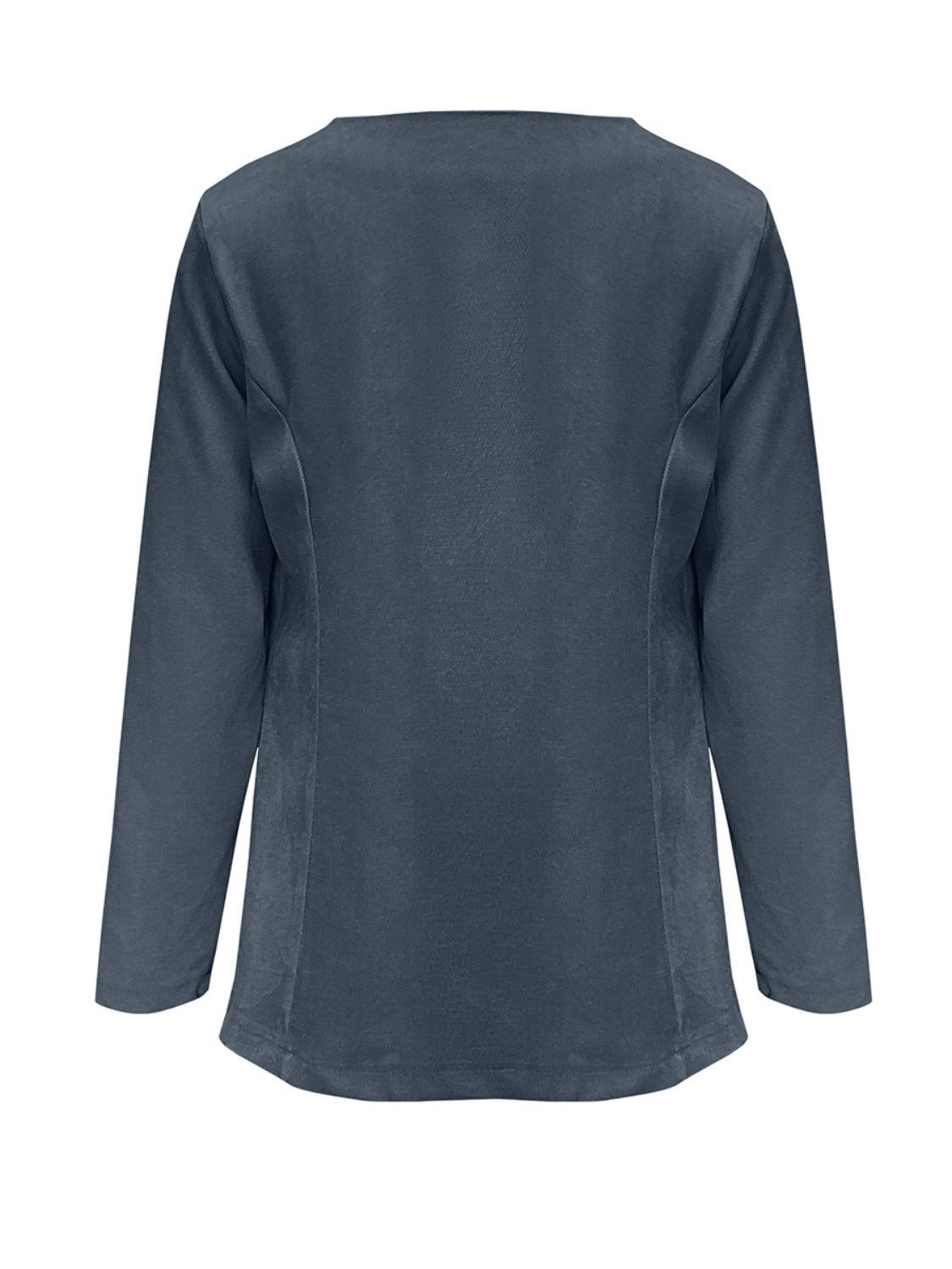 Open Front Long Sleeve Cardigan Carauana Store