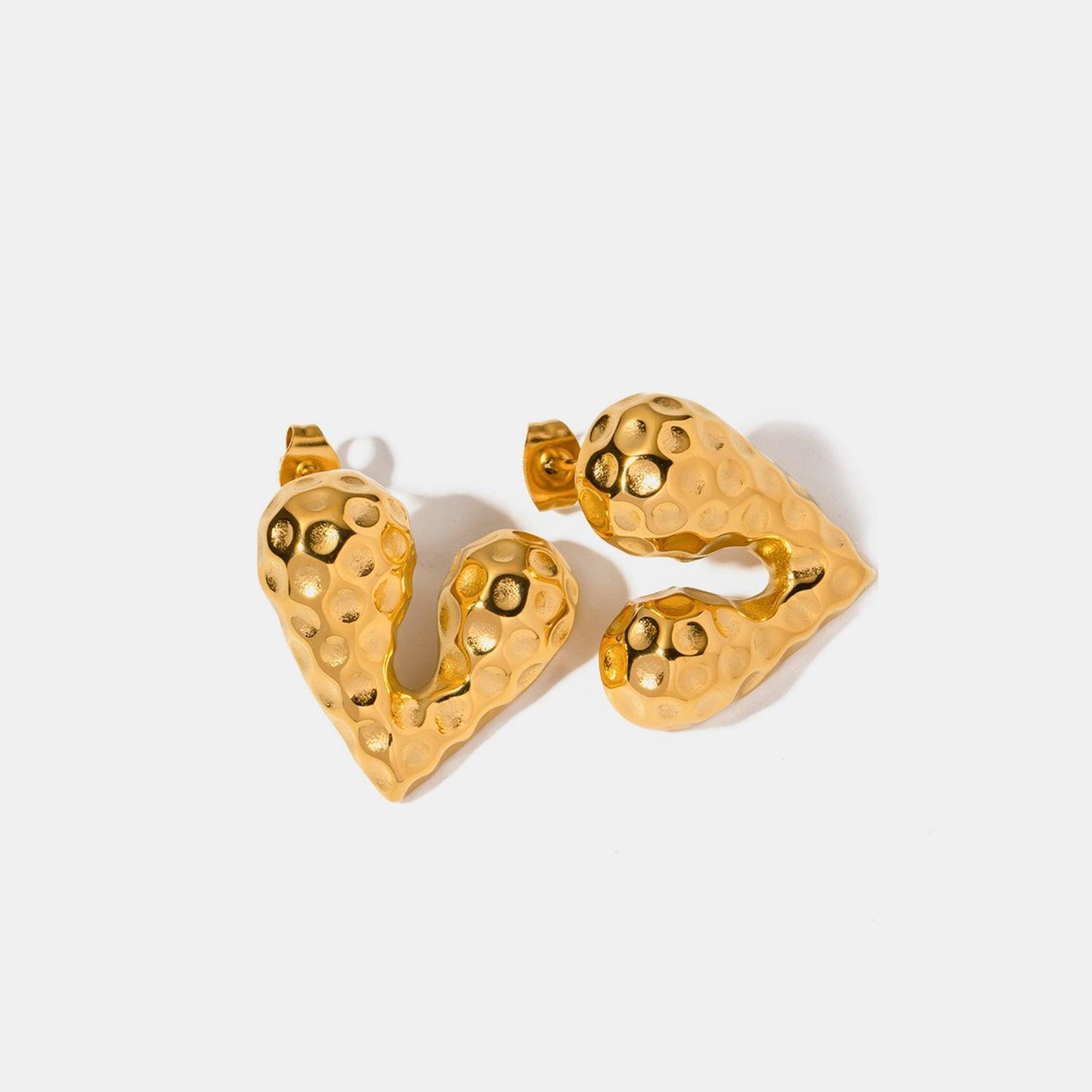 Heart Shape Stainless Steel Stud Earrings Carauana Store