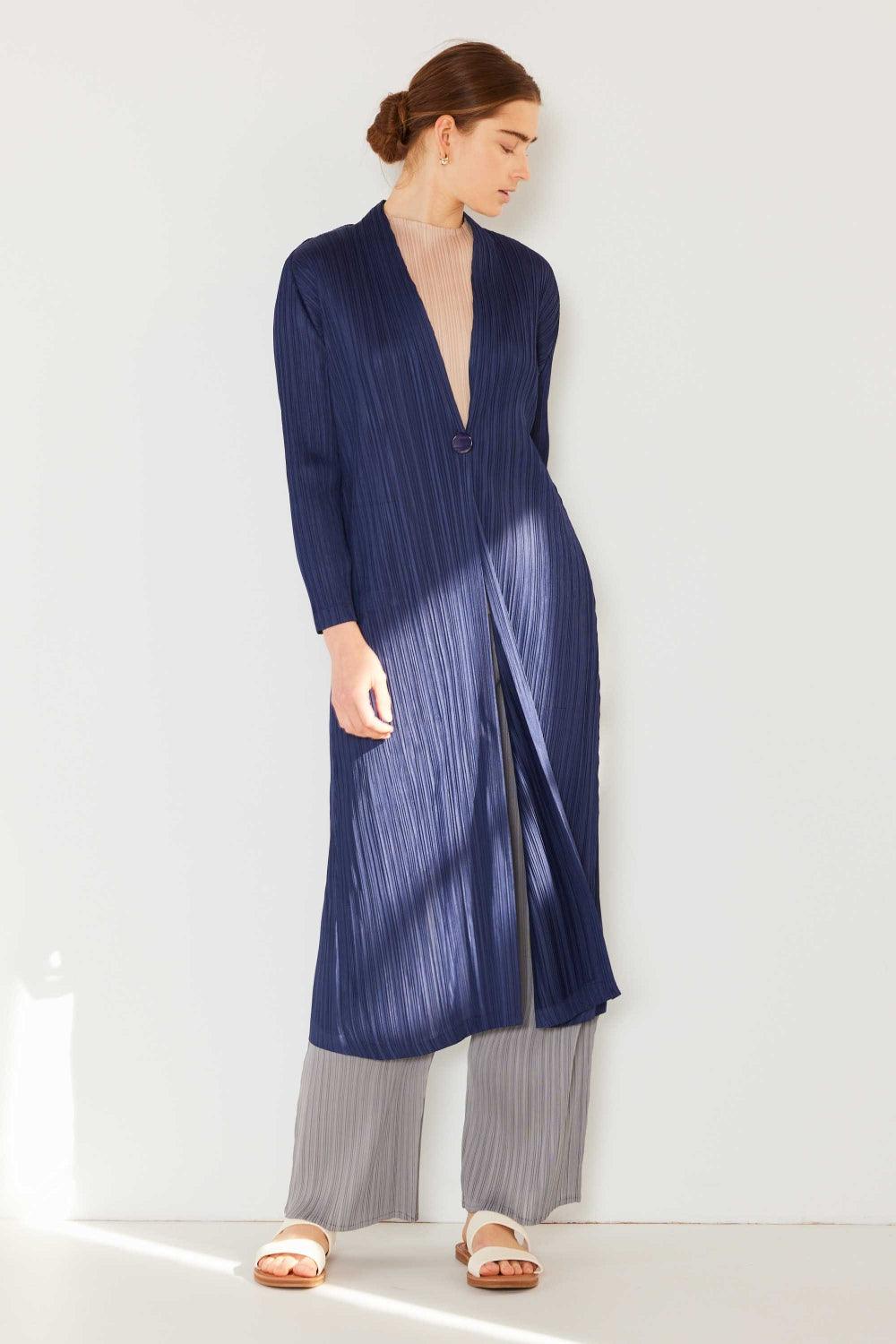Marina West Swim Pleated Long Sleeve Cardigan Carauana Store