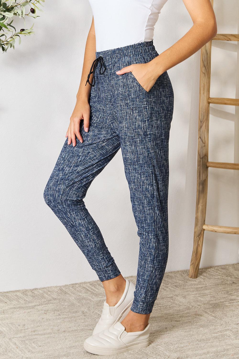 LOVEIT Heathered Drawstring Leggings with Pockets Carauana Store