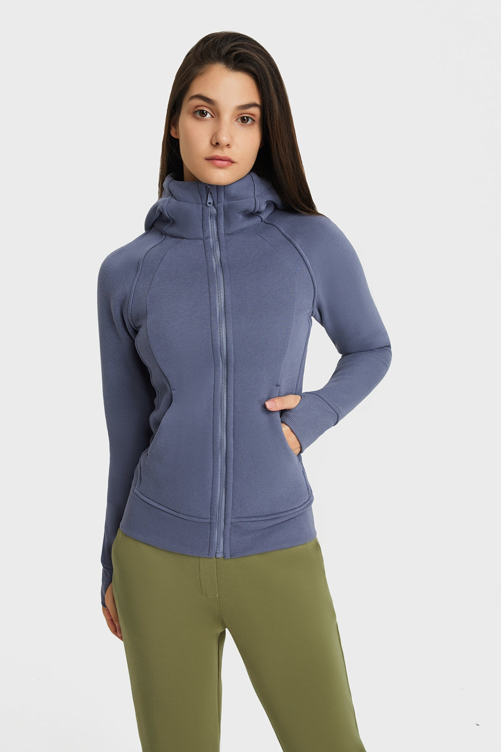Millennia Zip Up Seam Detail Hooded Sports Jacket Carauana Store