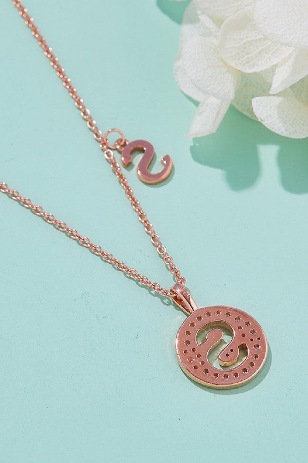 Adored Moissanite K to T Pendant Necklace Carauana Store