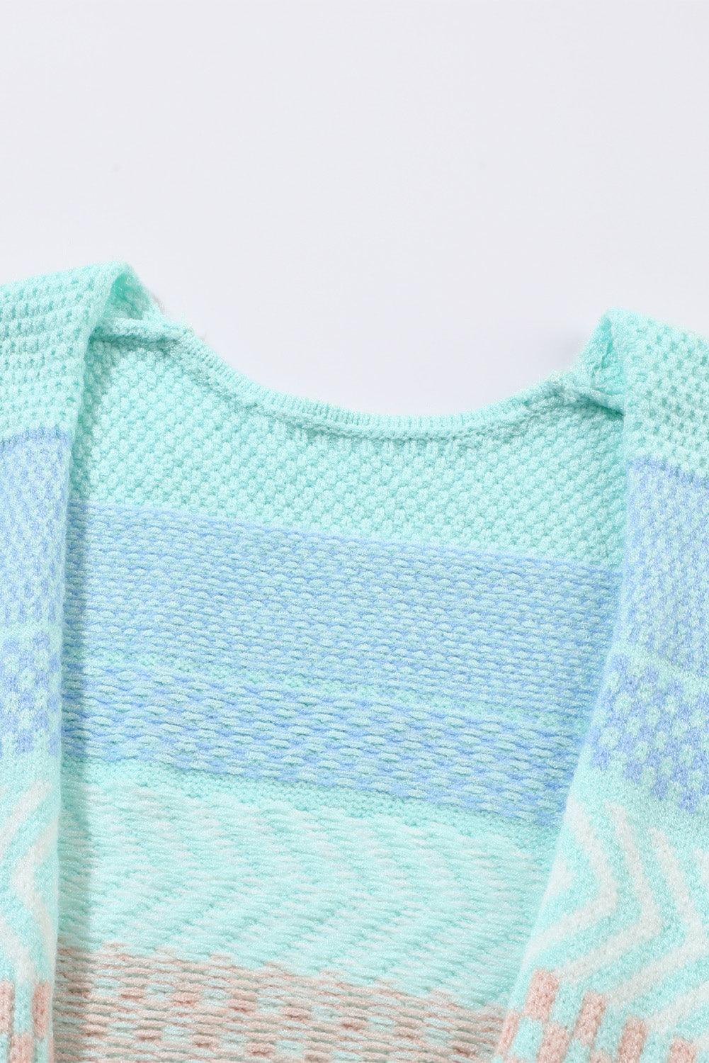 Color Block Pocketed Dropped Shoulder Cardigan Carauana Store