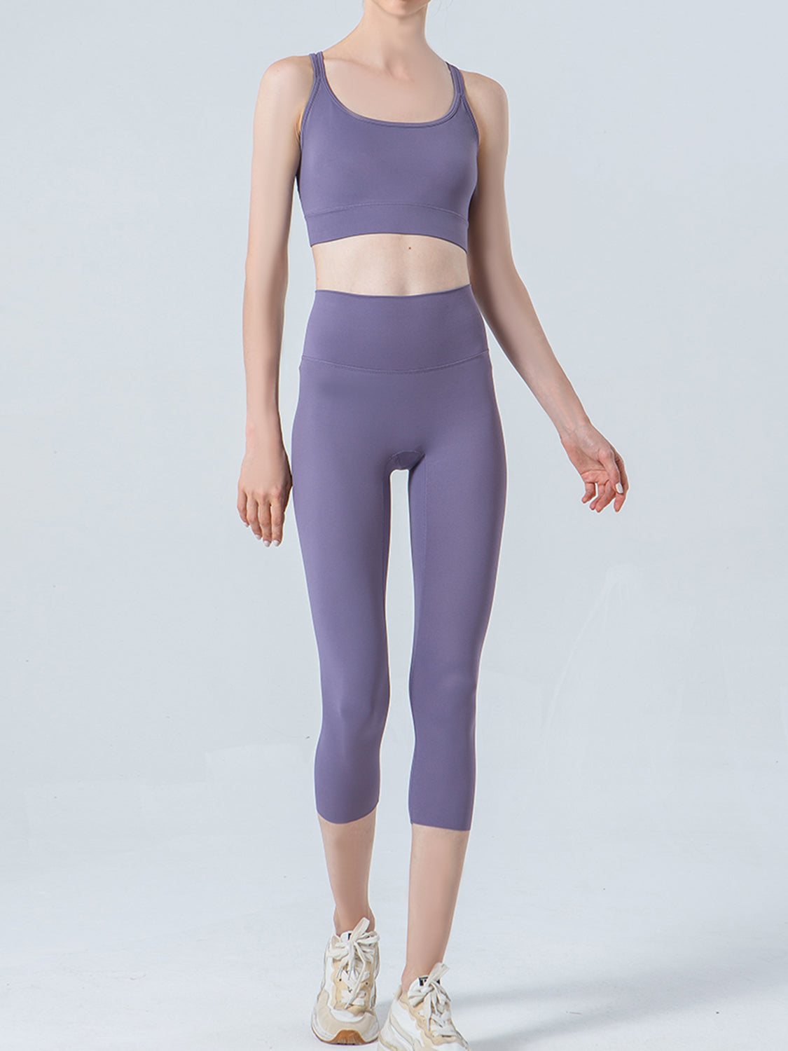 Wide Waistband Cropped Sports Leggings Carauana Store