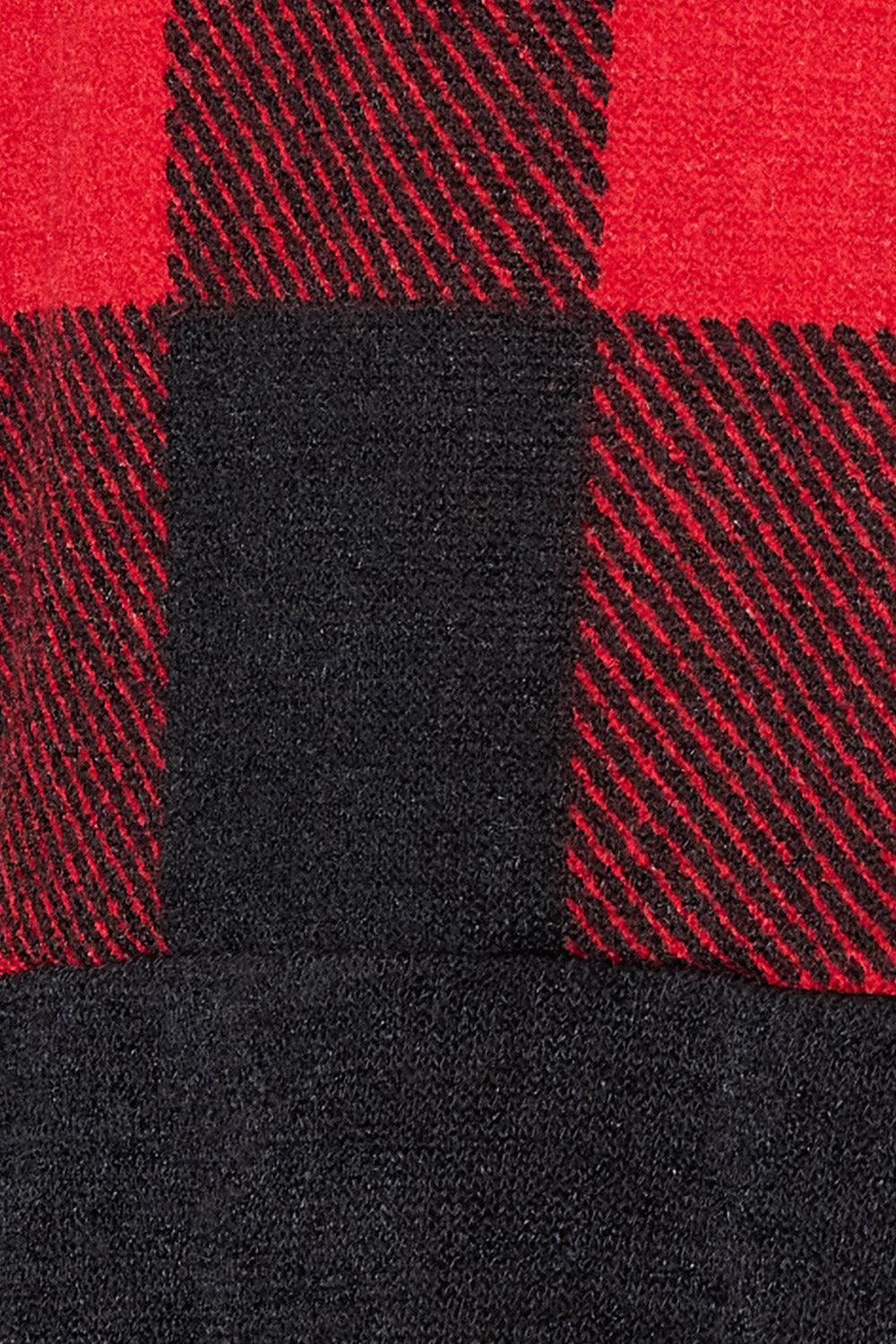 Heimish Full Size Plaid Open Front Cardigan Carauana Store