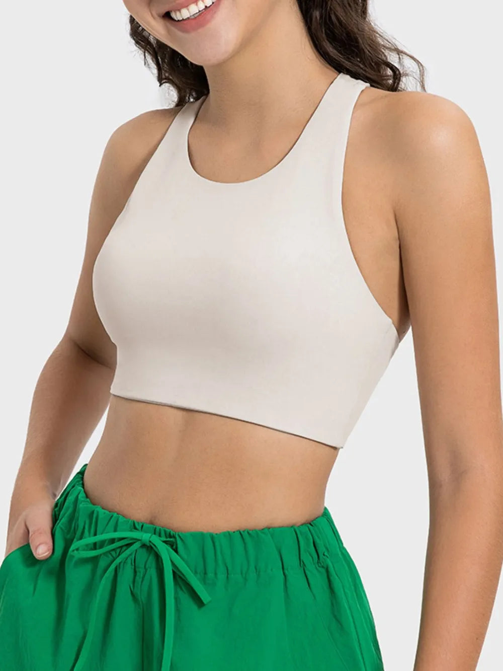 Millennia Cutout Round Neck Active Tank Carauana Store