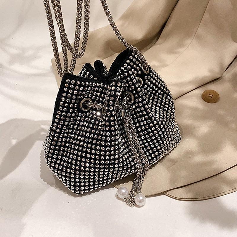 diamond clutch shoulder bag Shinny Rhinestone Evening Shoulder Bags Carauana Store