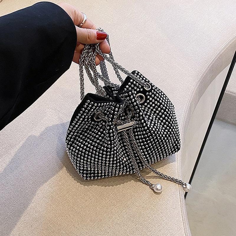 diamond clutch shoulder bag Shinny Rhinestone Evening Shoulder Bags Carauana Store