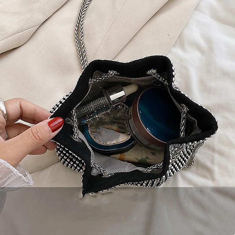 diamond clutch shoulder bag Shinny Rhinestone Evening Shoulder Bags Carauana Store