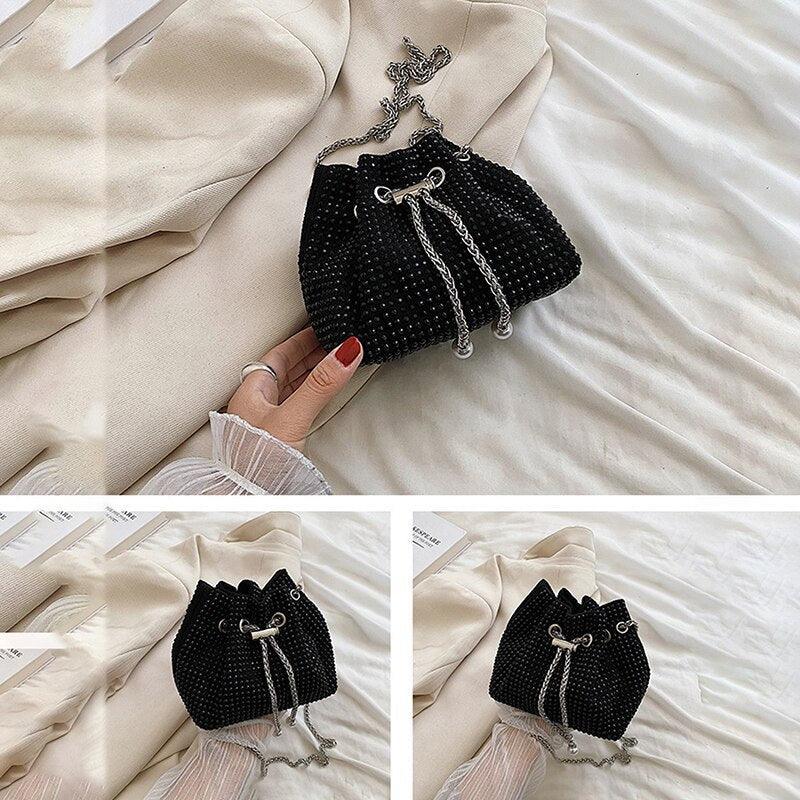 diamond clutch shoulder bag Shinny Rhinestone Evening Shoulder Bags Carauana Store