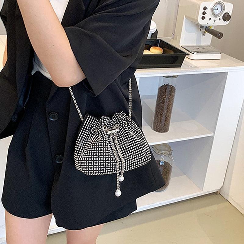 diamond clutch shoulder bag Shinny Rhinestone Evening Shoulder Bags Carauana Store