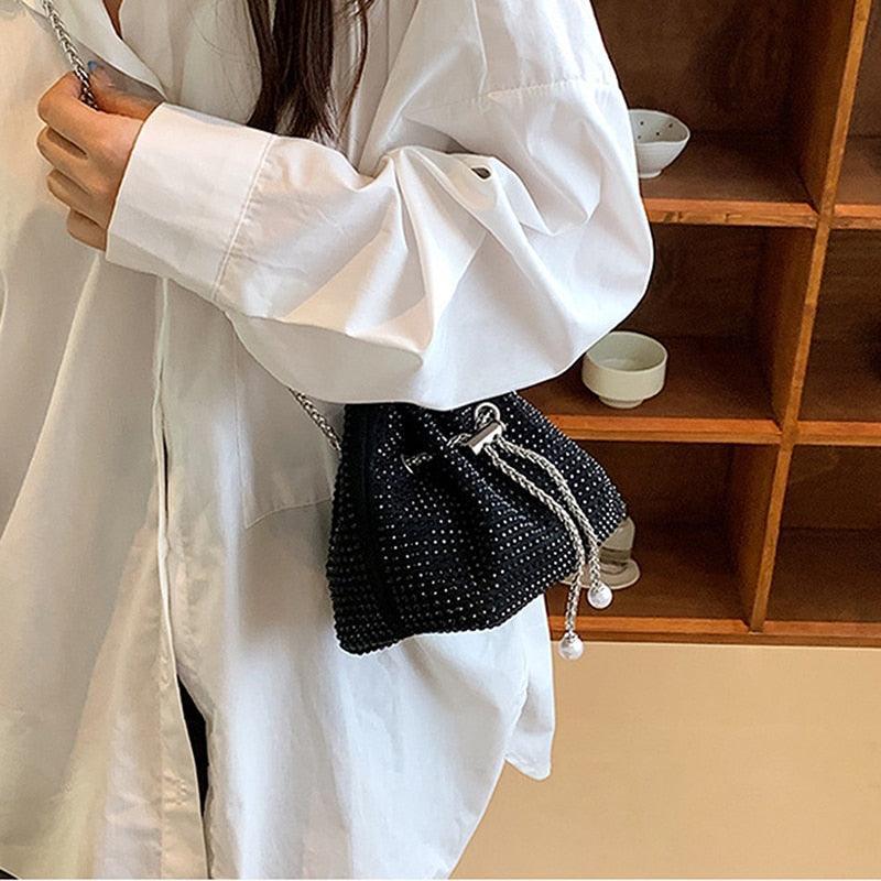diamond clutch shoulder bag Shinny Rhinestone Evening Shoulder Bags Carauana Store