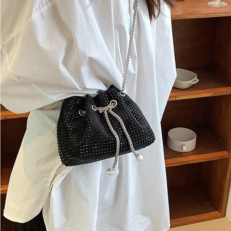 diamond clutch shoulder bag Shinny Rhinestone Evening Shoulder Bags Carauana Store