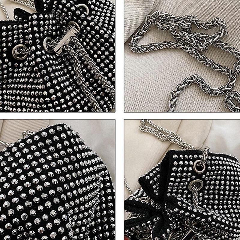 diamond clutch shoulder bag Shinny Rhinestone Evening Shoulder Bags Carauana Store