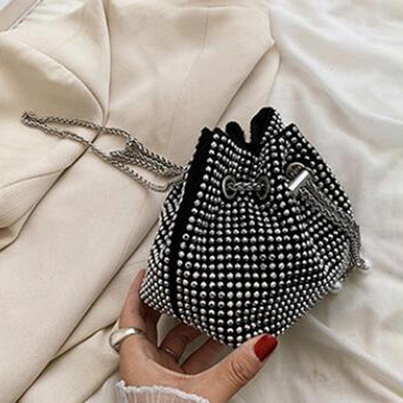diamond clutch shoulder bag Shinny Rhinestone Evening Shoulder Bags Carauana Store