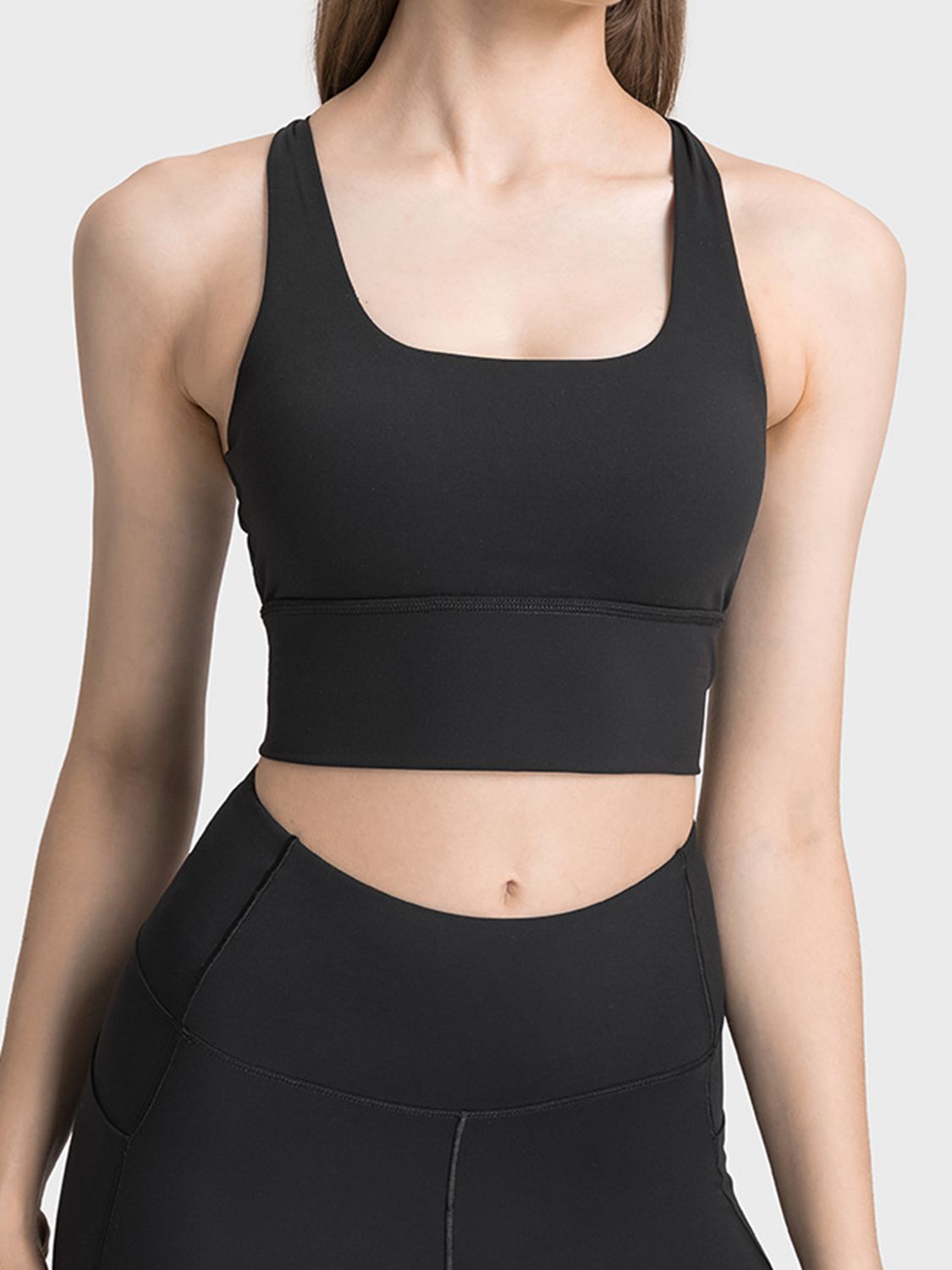 Millennia Scoop Neck Crisscross Straps Sports Bra Carauana Store