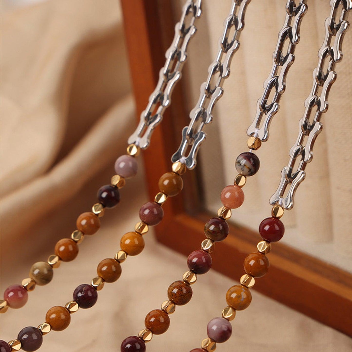 Titanium Steel Egg Yolk Stone Necklace Carauana Store