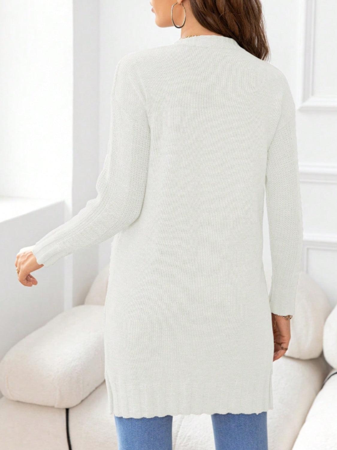 Open Front Long Sleeve Cardigan Carauana Store