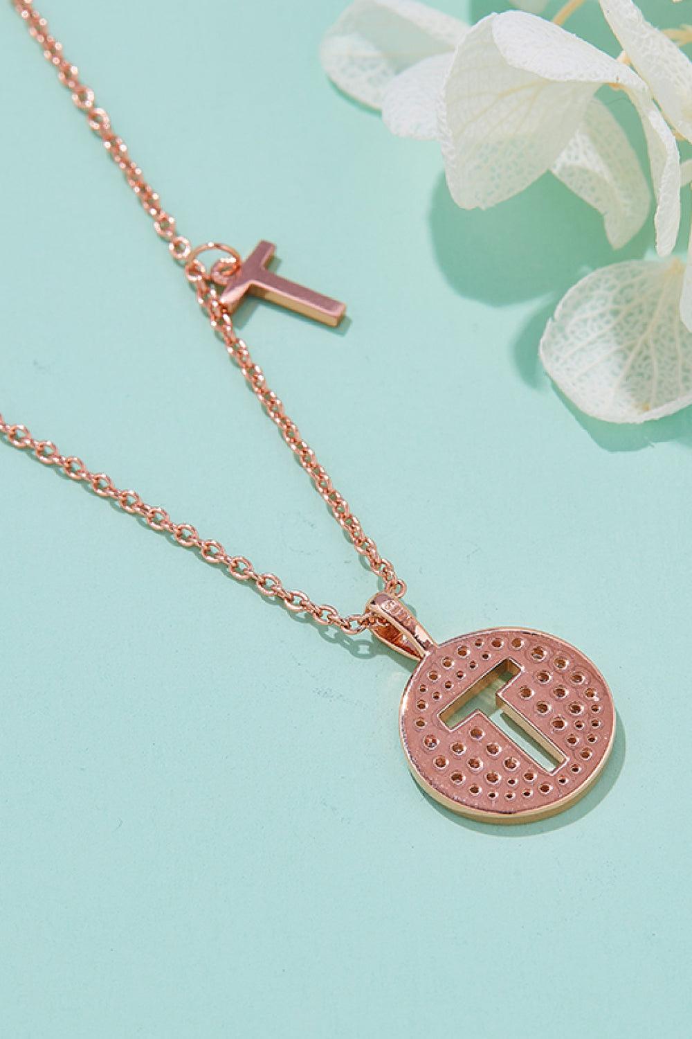 Adored Moissanite K to T Pendant Necklace Carauana Store
