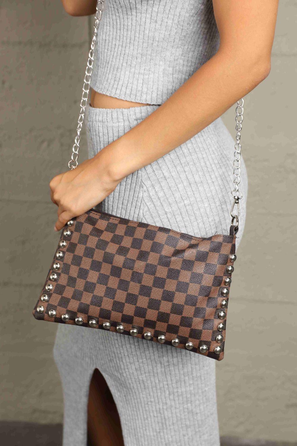 Adored PU Leather Studded Shoulder Bag Carauana Store
