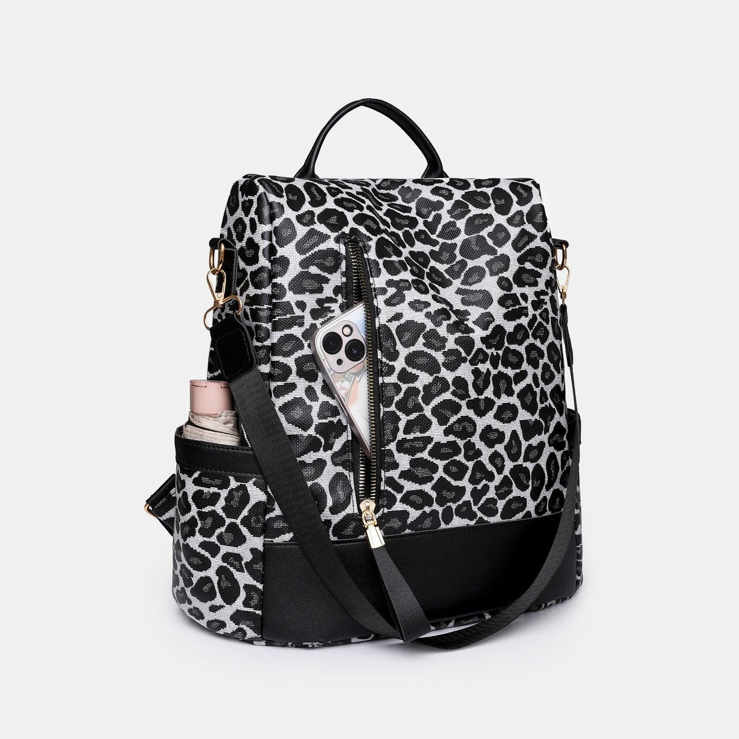 Leopard PU Leather Backpack Bag Carauana Store