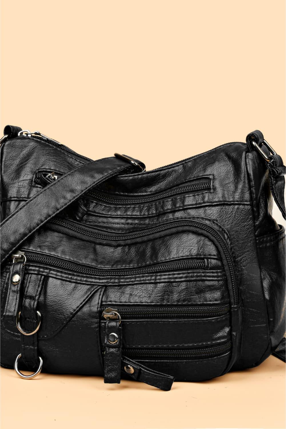 Multi-Pocket PU Leather Crossbody Bag Carauana Store