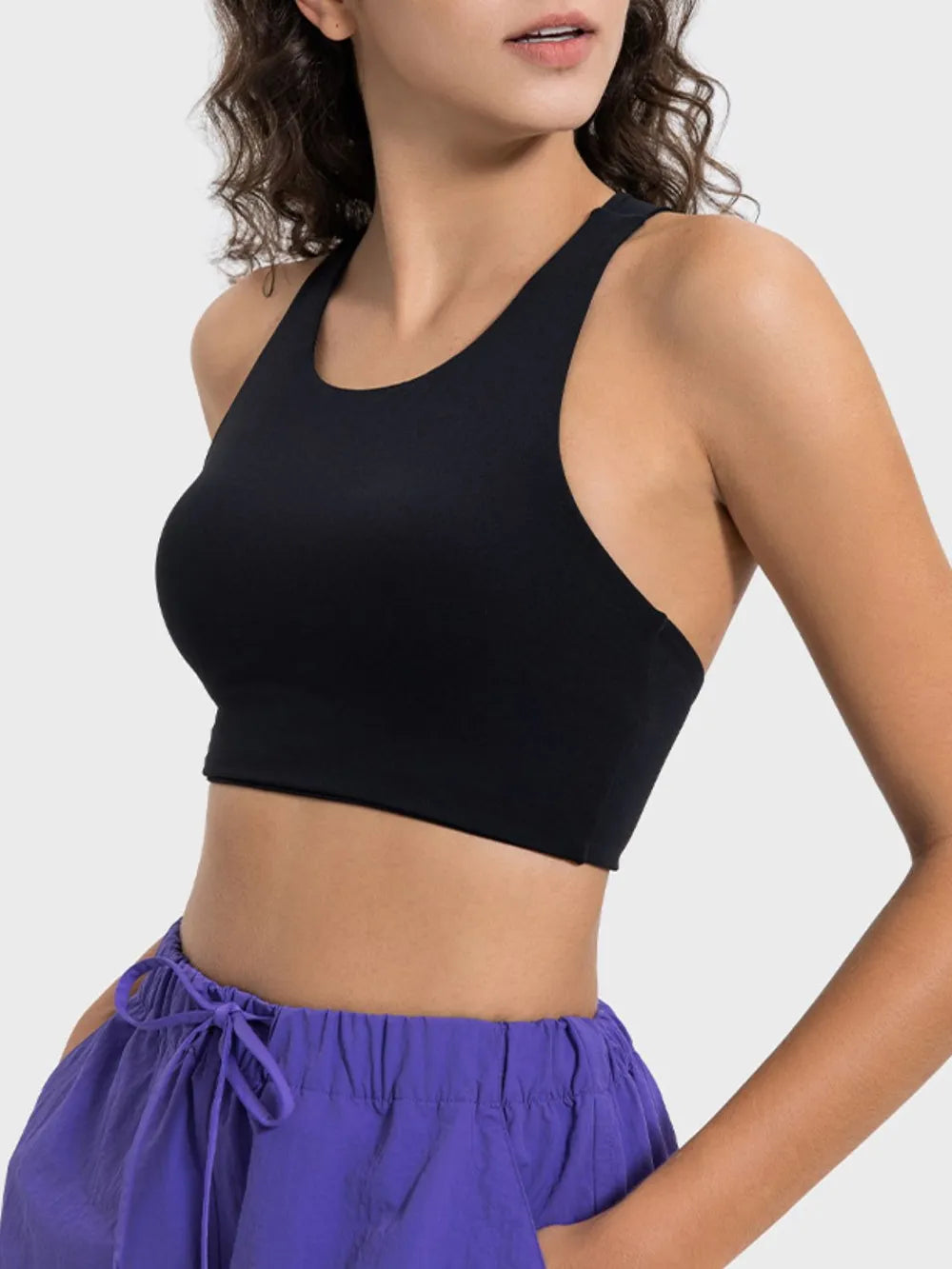 Millennia Cutout Round Neck Active Tank Carauana Store