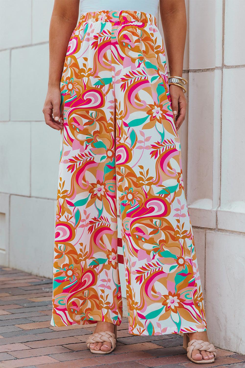Floral Wide Leg Pants Carauana Store