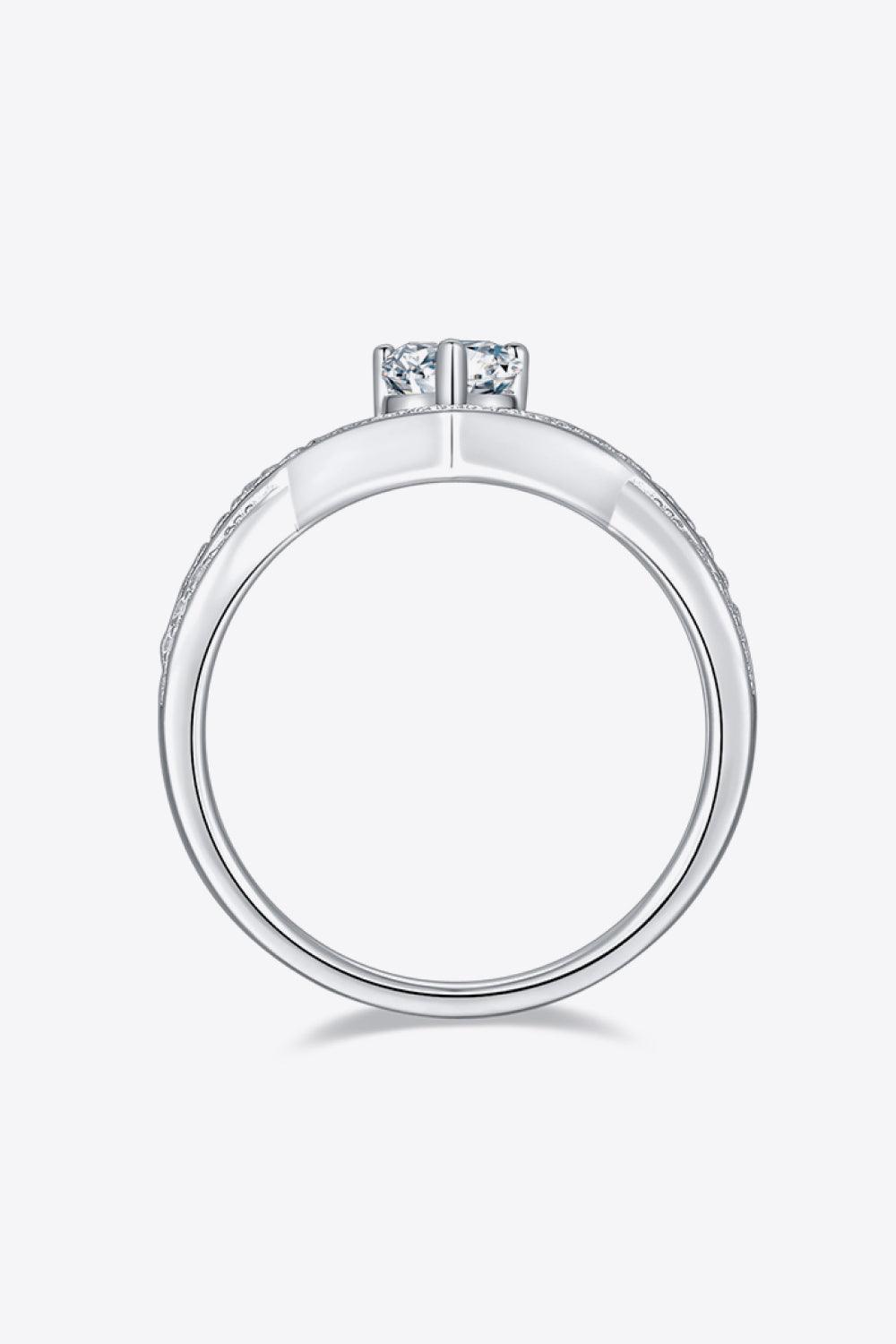 1 Carat Moissanite Teardrop 925 Sterling Silver Ring Carauana Store