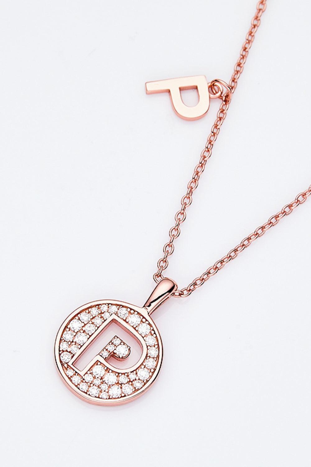 Adored Moissanite K to T Pendant Necklace Carauana Store