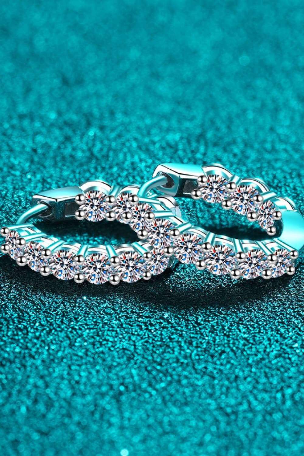 1.8 Carat Moissanite Hoop Earrings Carauana Store