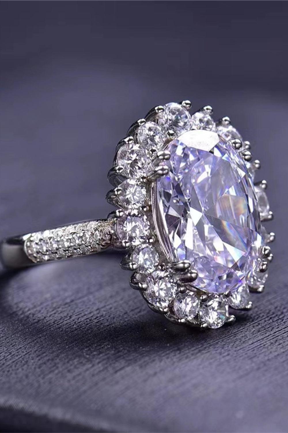 8 Carat Oval Moissanite Ring Carauana Store