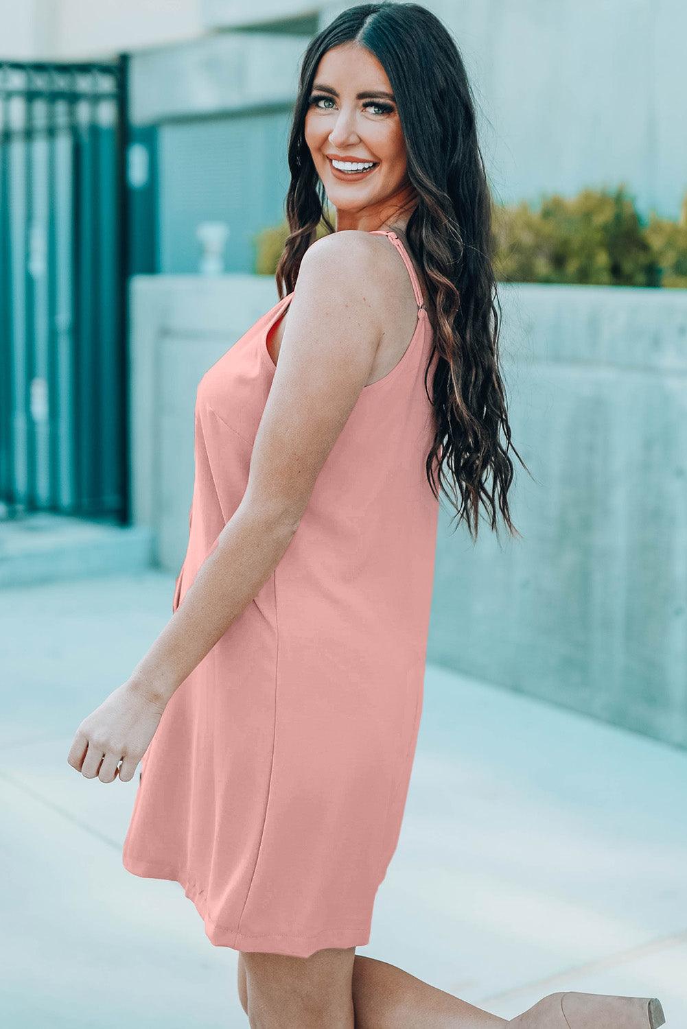 V-Neck Mini Cami Dress Carauana Store