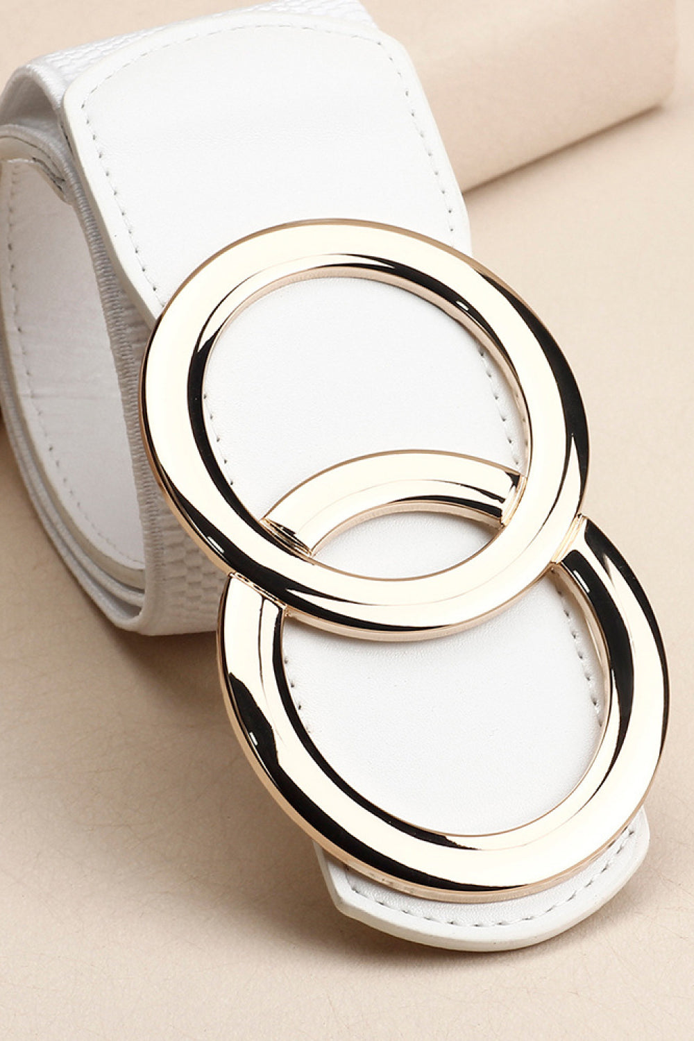 Zinc Alloy Buckle Elastic PU Belt Carauana Store