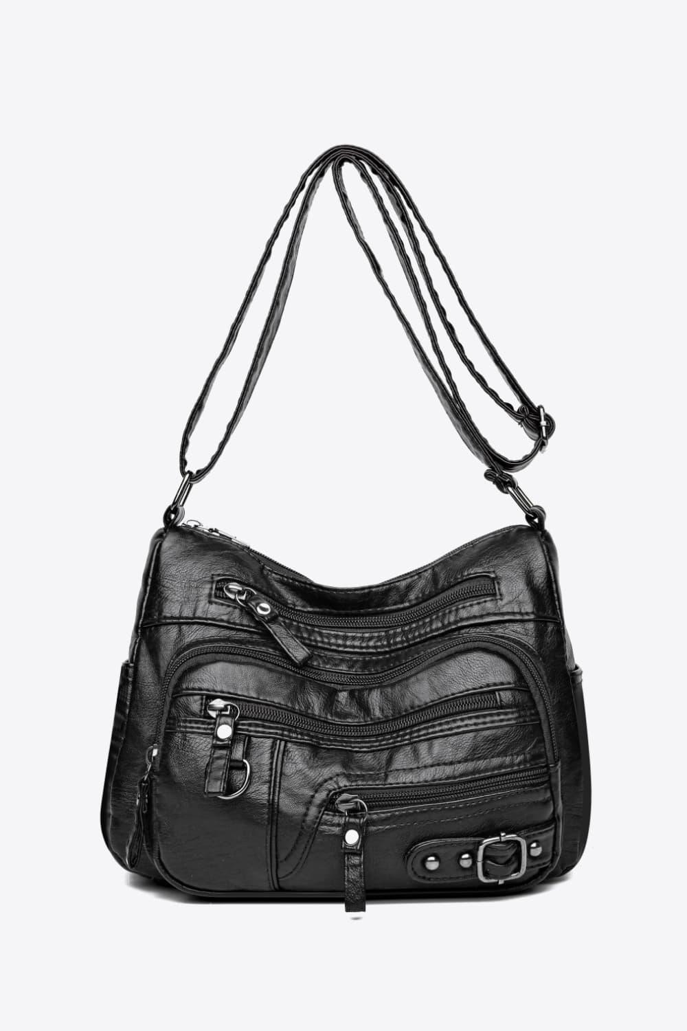 Multi-Pocket PU Leather Crossbody Bag Carauana Store