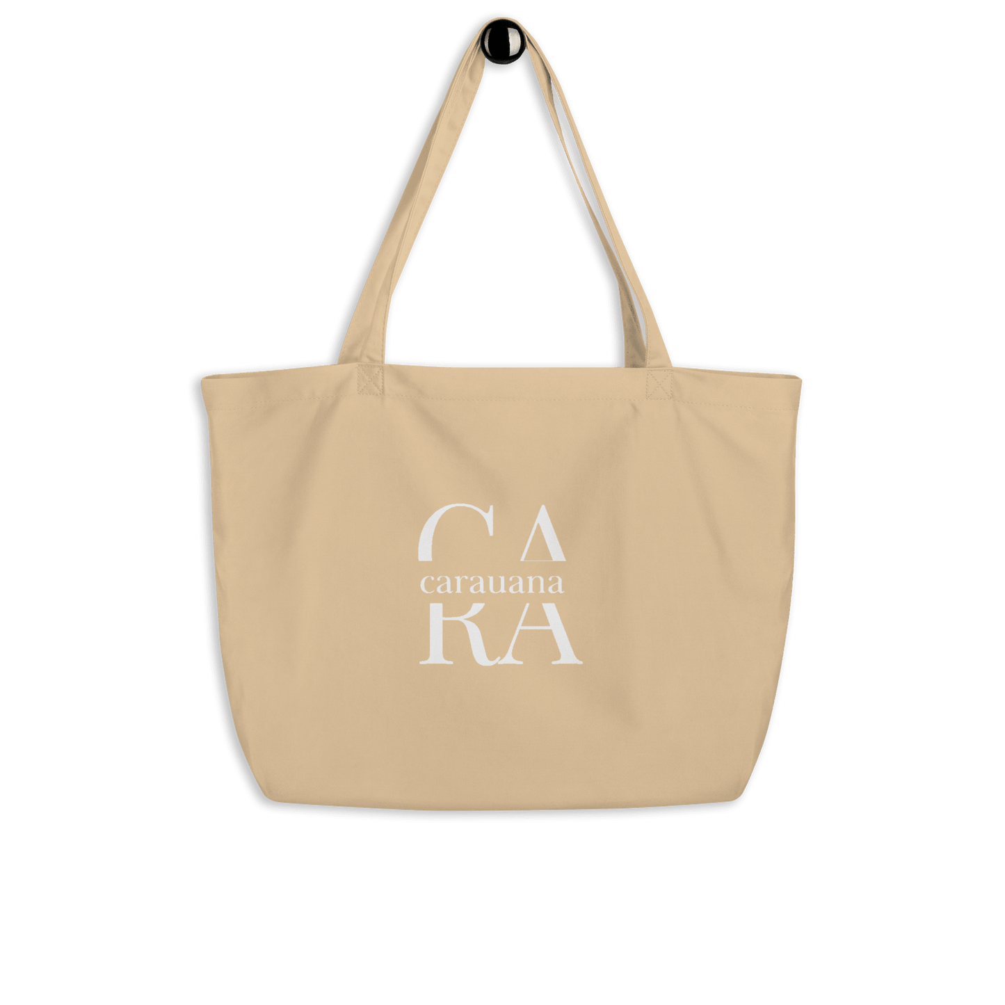 CARAUANA Large organic tote Bag Beige Carauana Store