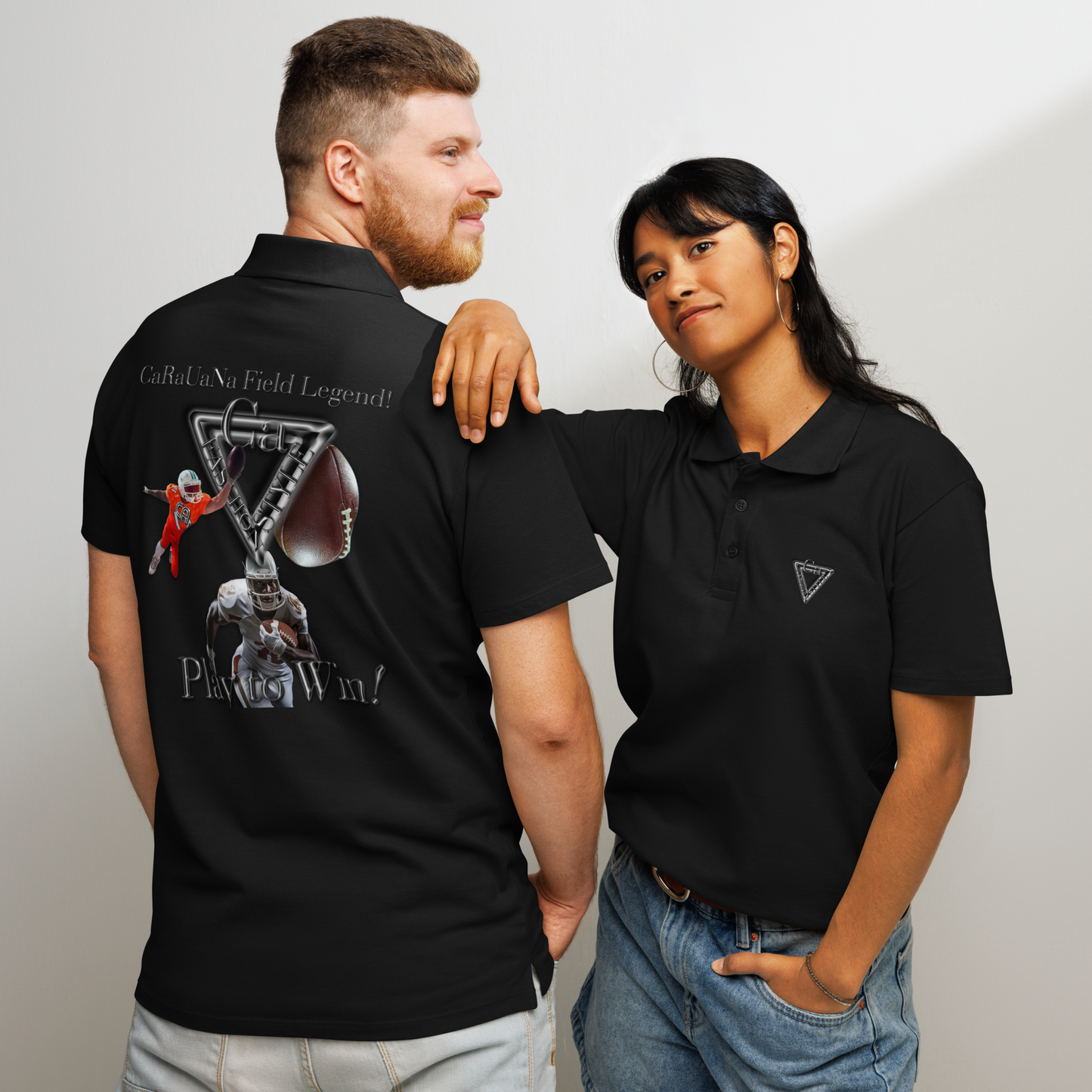 Premium polo shirt American Football