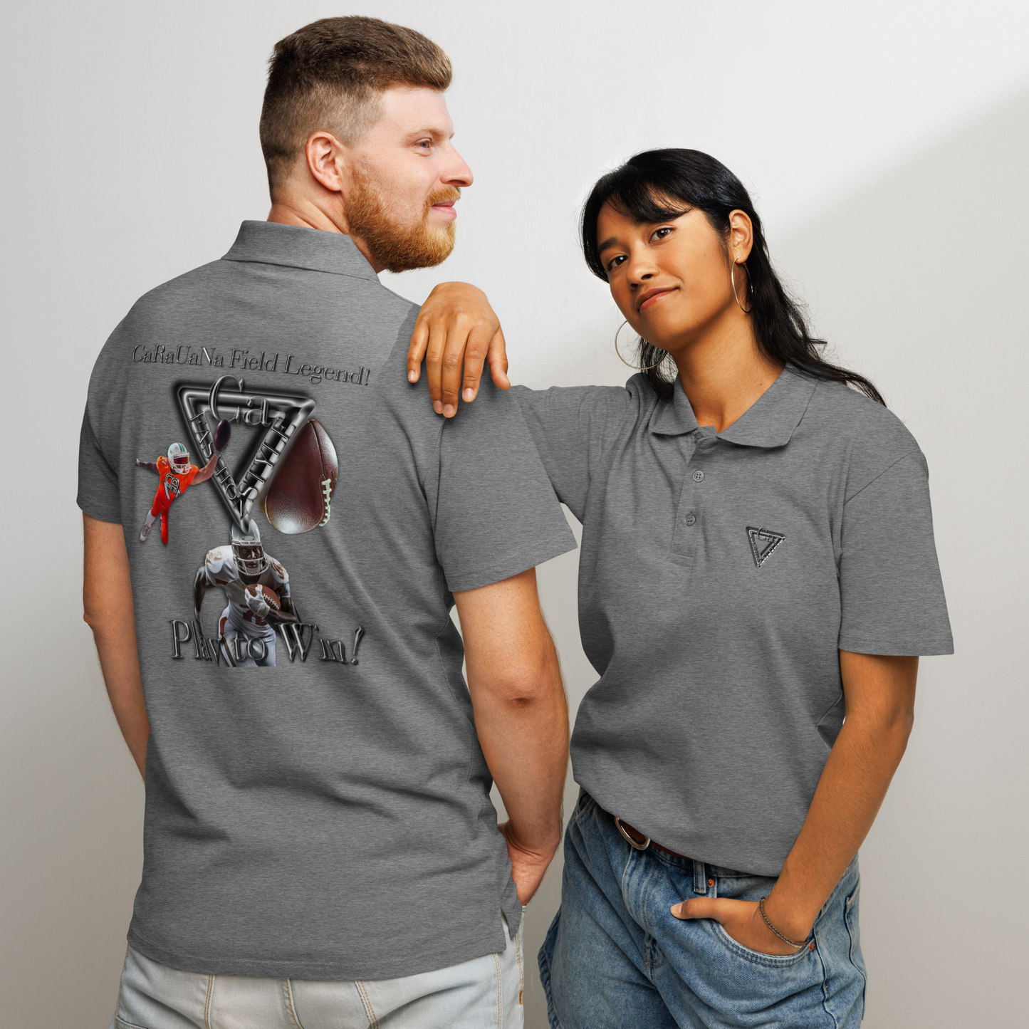 Premium polo shirt American Football