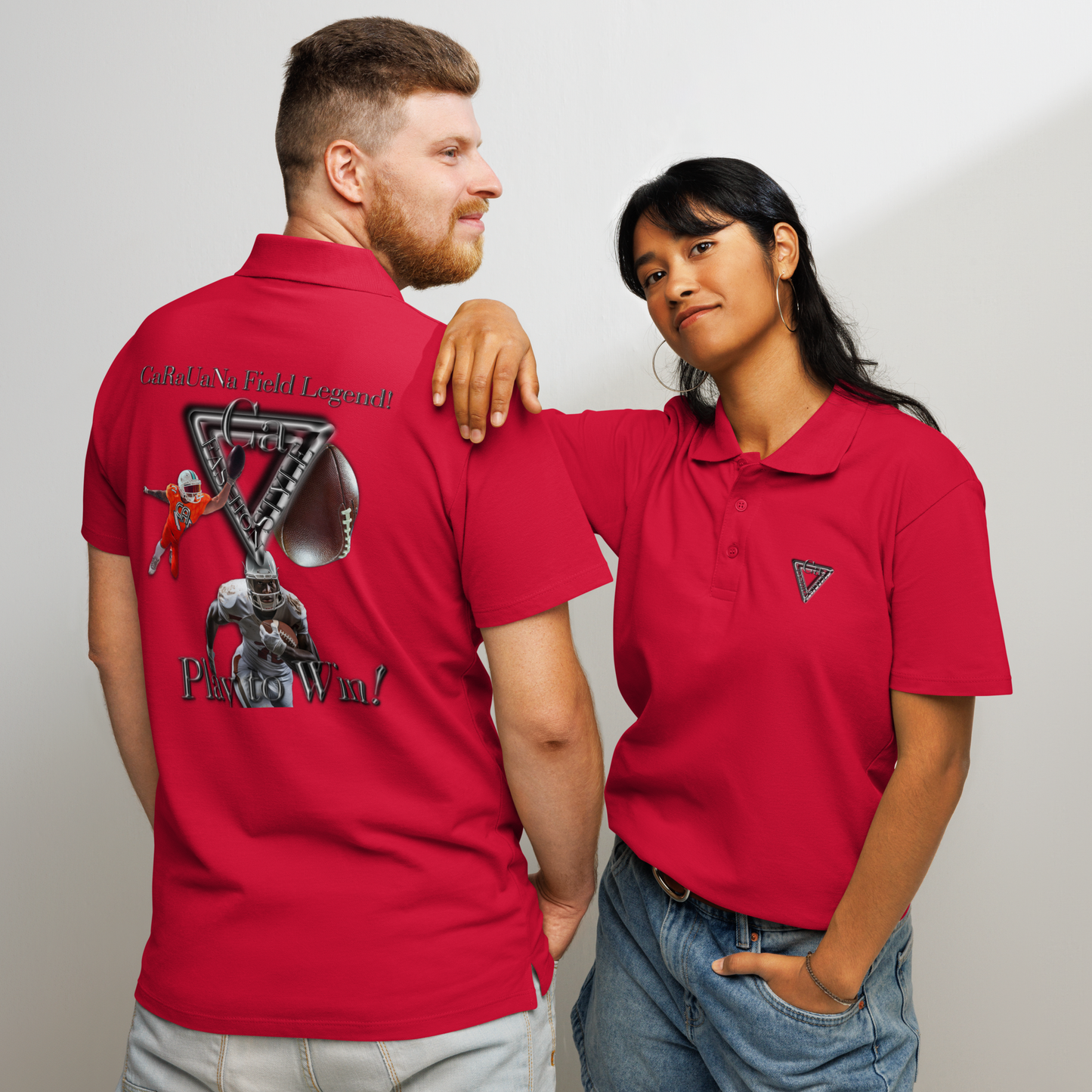 Premium polo shirt American Football