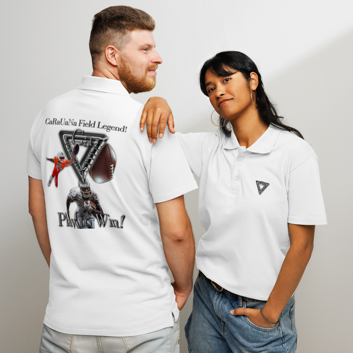 Premium polo shirt American Football