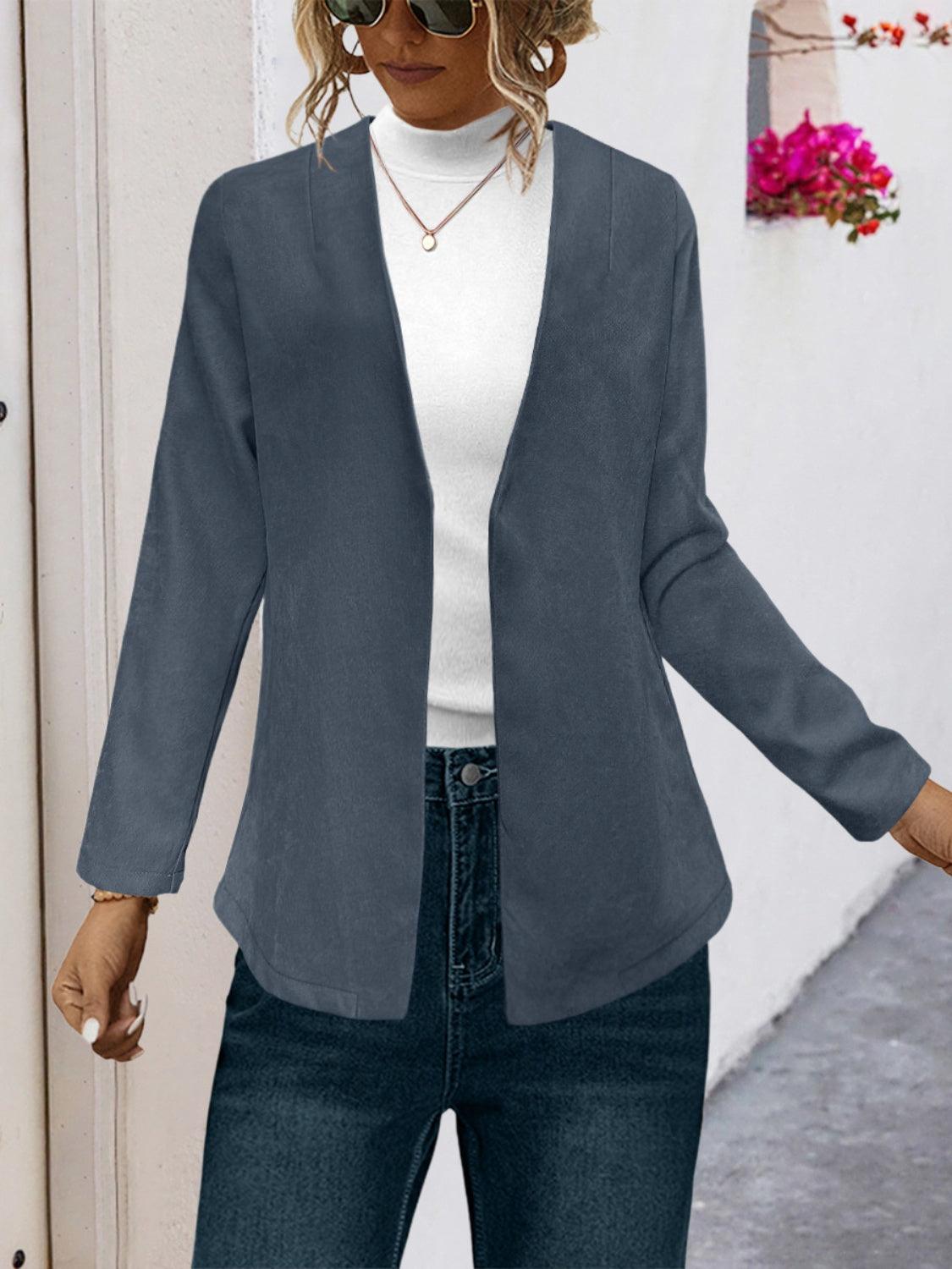 Open Front Long Sleeve Cardigan Carauana Store